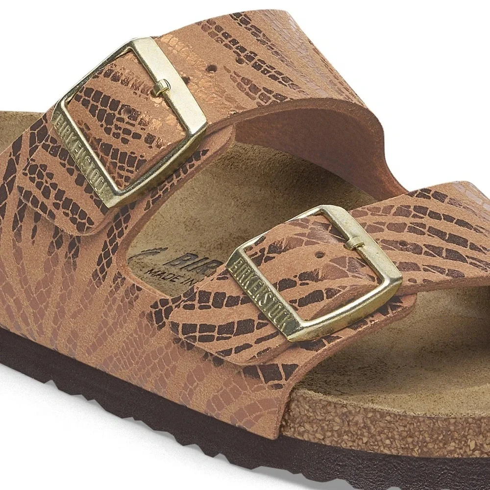 Birkenstock Arizona Synethics Pecan Zebra Print Sandal - Picture 6 of 8